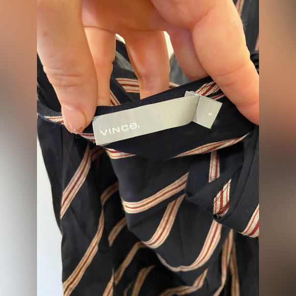 Vince textured stripe twist front halter dress - Picture 15 of 17